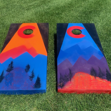 Colorado C w/ Mountains Cornhole