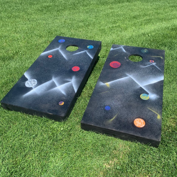 Space w/ Mountains Cornhole